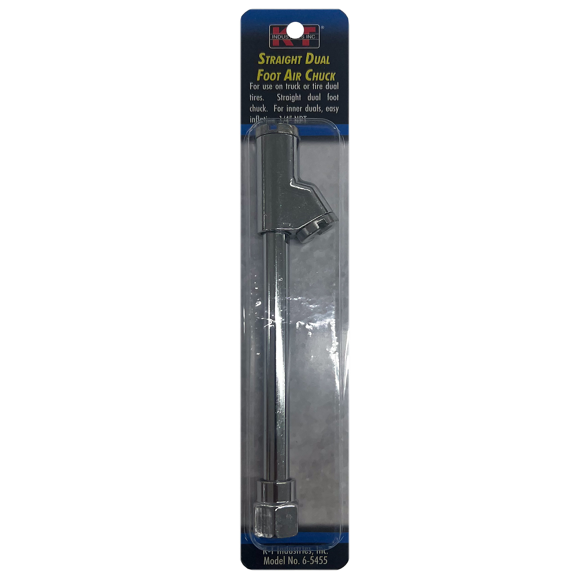 K-T Industries Straight Dual Foot Tire Chuck — 1/4in. NPT, Model# 6-5455